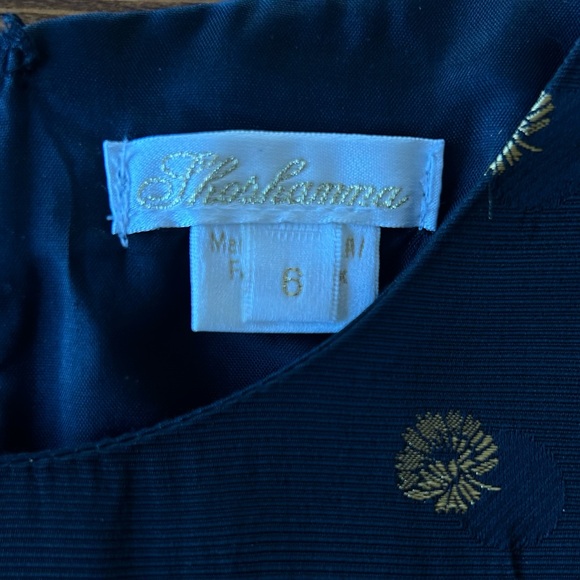 Shoshanna Black Gold Classy Long Sleeve Dress 6 Small - Picture 5 of 6